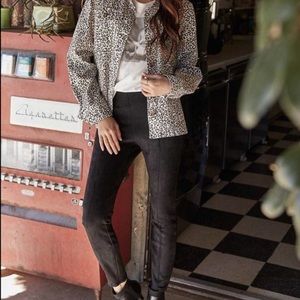 Roz & Ali Faux Suede Black Leggings